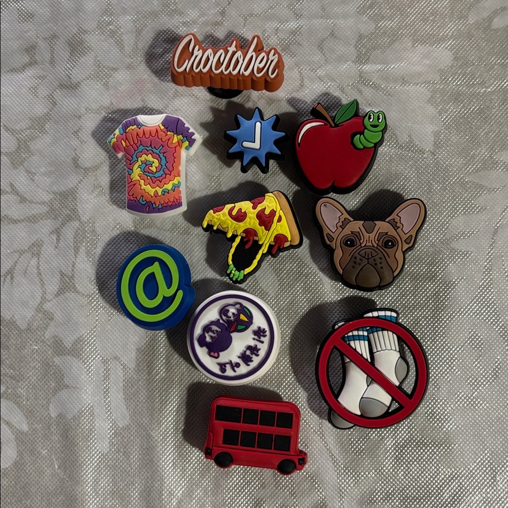 CROCS Jibbitz Charms~10 pc part of “23 Days of Croctober” Limited Edition